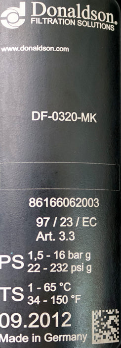 Bild des Artikels DONALDSON-Filtergehäuse-DF-0320-MK-Anschlusstyp:-G-1-max.-16bar-/-250psi