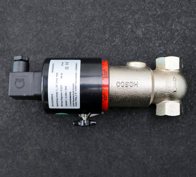Bild des Artikels HONSBERG-Strömungswächter-VD-015GR010-Schaltbereich-1…10l/min-PN25-120VAC