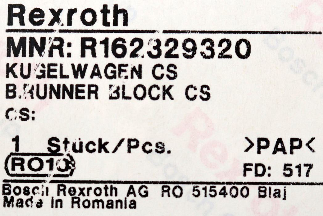 Bild des Artikels REXROTH-Kugelwagen-KWD-025-SLS-C0-H-1-MNR:-R162329320-Nenngröße-25mm-unbenutzt
