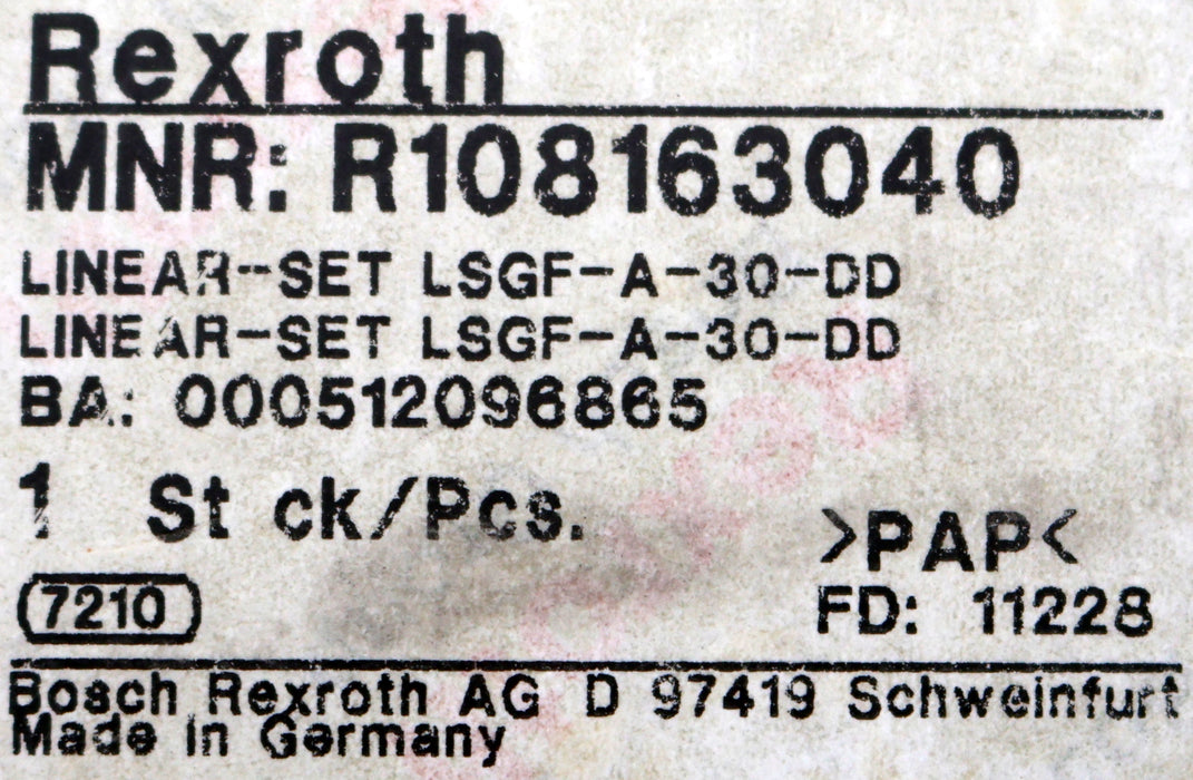 Bild des Artikels REXROTH-Linear-Set-LSGF-A-30-DD-MNR:-R108163040-WellenØ--30mm-AußendØ-47mm