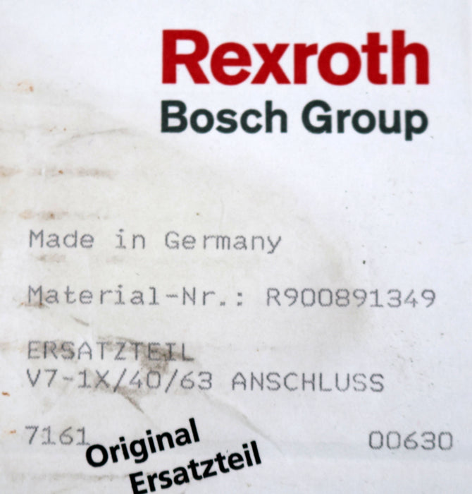 Bild des Artikels REXROTH-Ersatzteil-Anschluss-V7-1X/40/63-MNR:-R900891349-unbenutzt-in-OVP