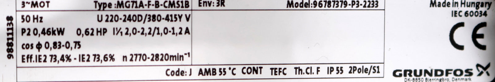 Bild des Artikels GRUNDFOS-Kreiselpumpe-Type-CM1-4A-R-G-E-AQQE-F-A-A-N-max.-10/16bar-1,7m³/h