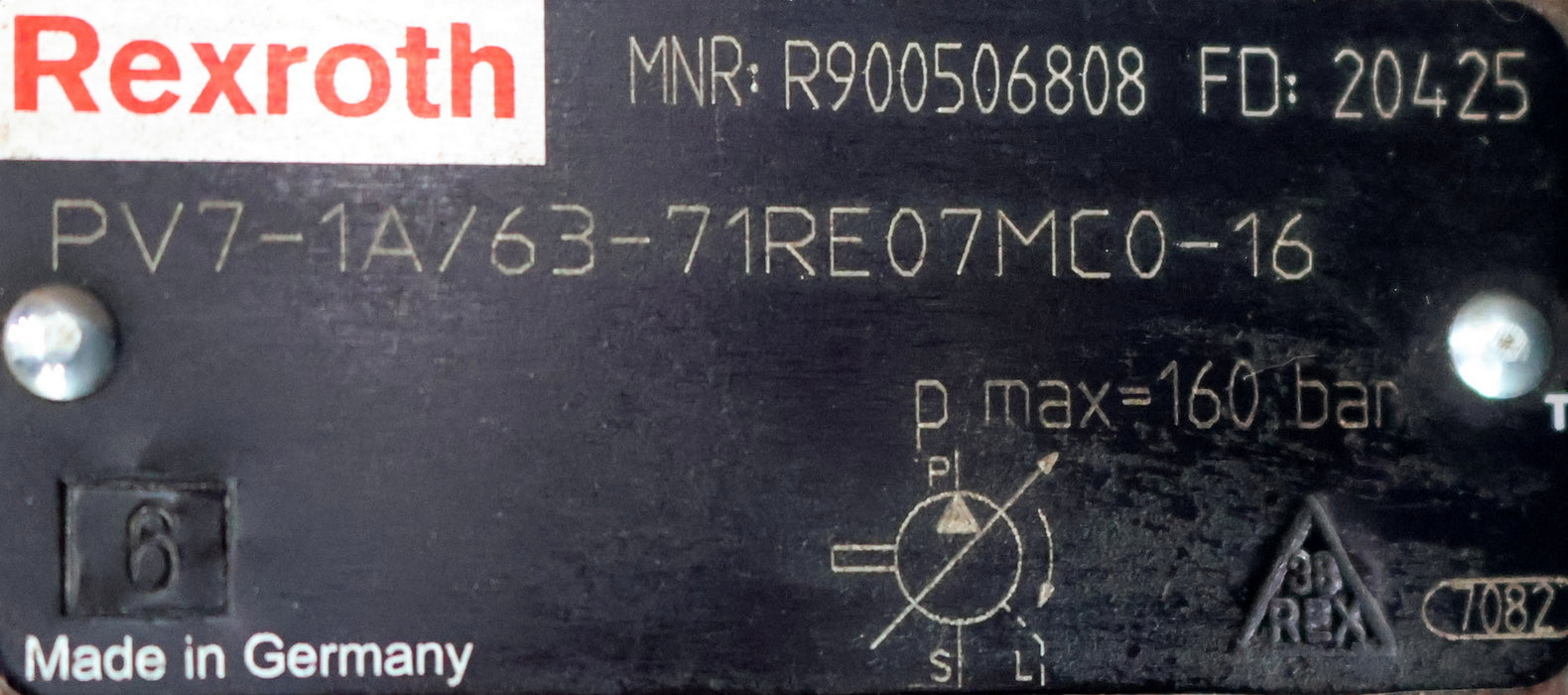 Bild des Artikels REXROTH-Flügelzellenpumpe-PV7-18/63-71RE07MC0-16-MNR:-R900506808-max-160bar