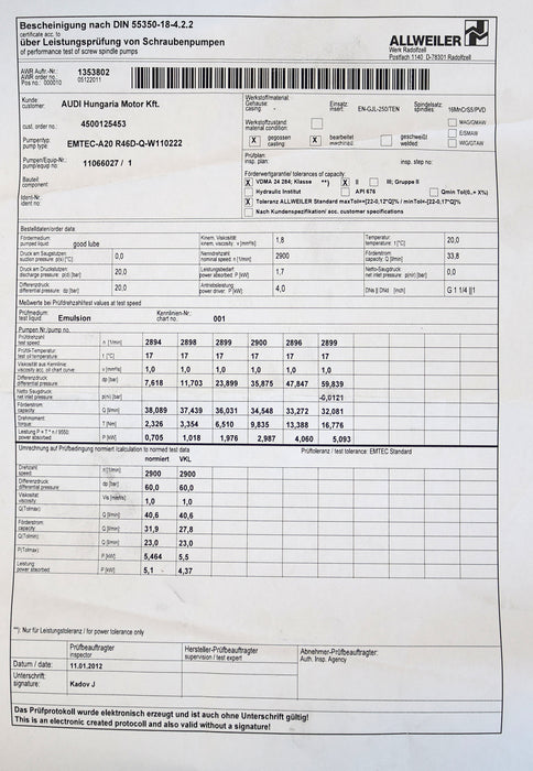 Bild des Artikels ALLWEILER-Schraubenspindelpumpe-Typ-EMTEC-A20-R46DQ-33,8l/min-2900U/min