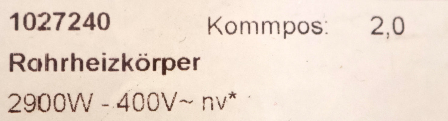 Bild des Artikels Rohrheizkörper-2900W-400VAC-Gesamtmasse-280x140mm-Kabellänge-1m-1027240