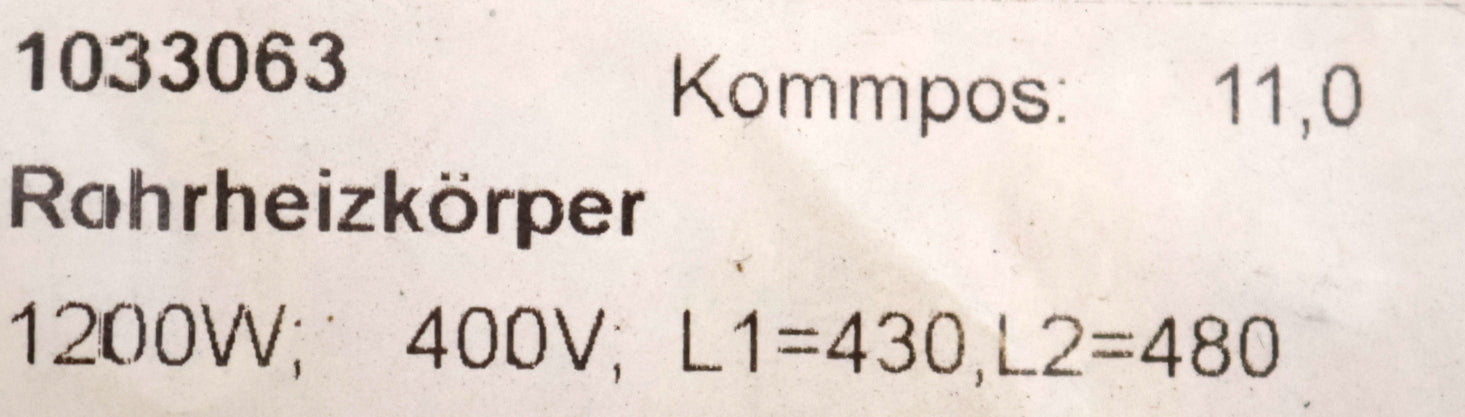 Bild des Artikels Rohrheizkörper-1200W-400VAC-Gesamtmasse-480x120mm-Kabellänge-1m-1033063