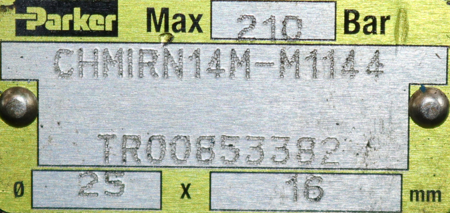 Bild des Artikels PARKER-Hydraulikzylinder-CHMIRN14M-M1144-Ø-25X16mm-max.-210bar-gebraucht
