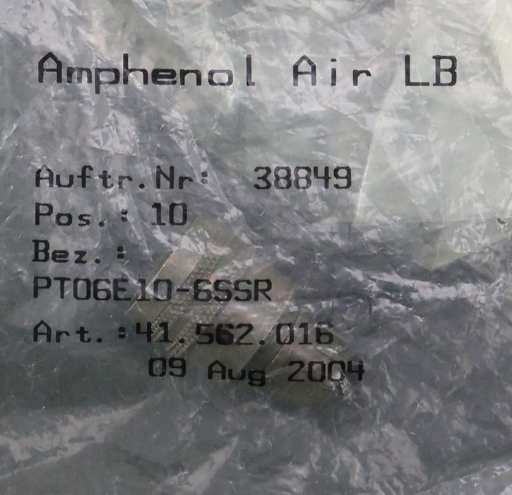Bild des Artikels AMPHENOL-AIR-LB-Rundsteckverbinder-PT06E10-6SSR-Art.Nr.-41.562.016-unbenutzt
