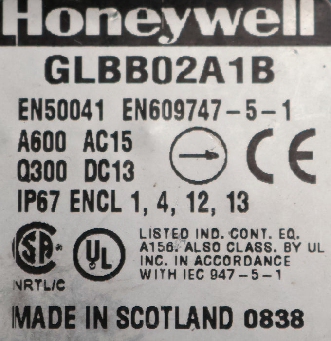 Bild des Artikels HONEYWELL-Grenzschalter-GLBB02A1B-IP67-gebraucht