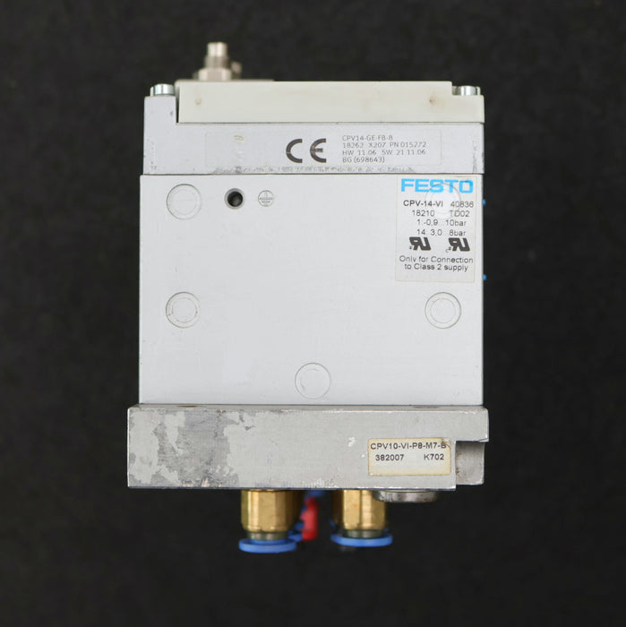 Bild des Artikels FESTO-Ventilinsel-CPV14-VI-Mat.Nr.-18210--mit-8x-Magnetventil-Mat.Nr.-161361