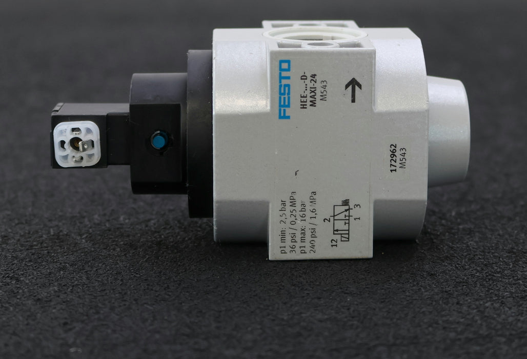 Bild des Artikels FESTO-Einschaltventil-HEE-…-D-MAXI-24-Mat.Nr.-172962-min.-2,5bar-max.-16bar