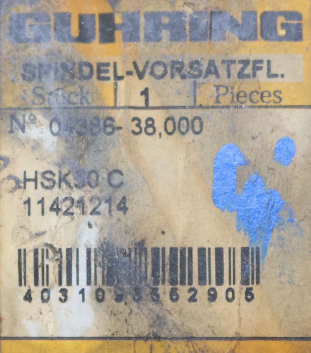 Bild des Artikels GÜHRING-Spindel-Flansch-HSK-C-50-Art.Nr.-4386-38.000-Gesamtlänge-45mm-unbenutzt