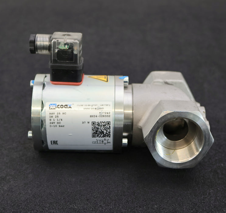 Bild des Artikels COAX-Lateralventil-RSV-25-NC-DN25-G1-1/4''-24VDC-0-10bar-unbenutzt