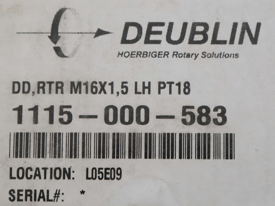 Bild des Artikels DEUBLIN-Drehdurchführung-1115-000-583-DD,-RTR-M16x1,5-LH-PT18-unbenutzt-in-OVP