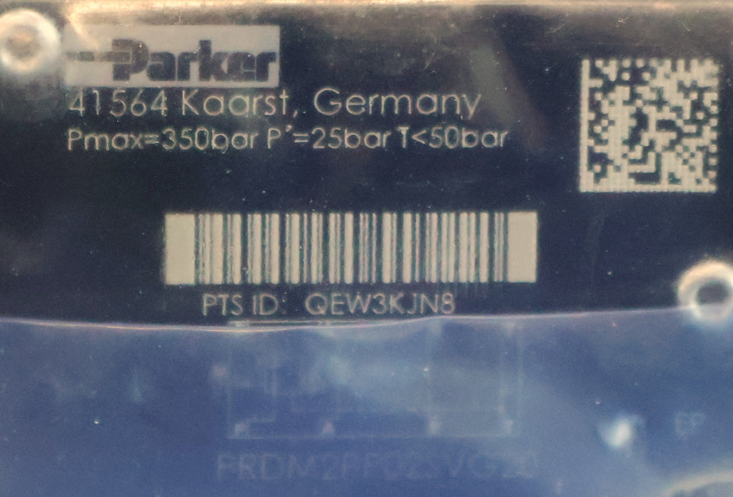 Bild des Artikels PARKER-Druckreduzierventil-PRDM2PP02SVG20-Pmax.-350bar-P=-25bar-unbenutzt