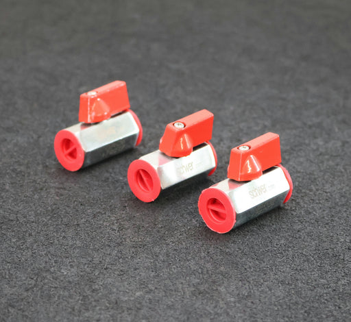 Bild des Artikels SCHWER-3x-Mini-Kugelhahn-GRC6-172277-3/8''-IG-PN63-aus-Edelstahl-unbenutzt