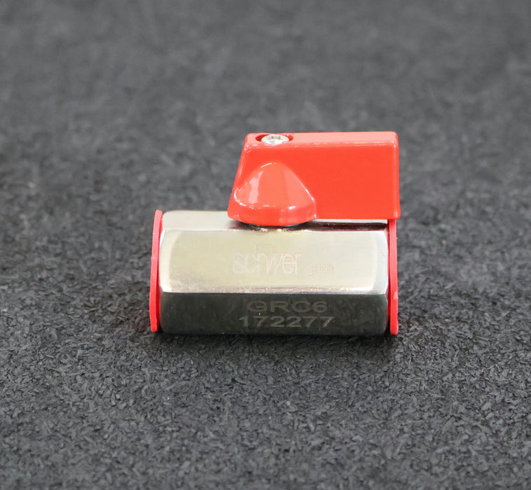 Bild des Artikels SCHWER-3x-Mini-Kugelhahn-GRC6-172277-3/8''-IG-PN63-aus-Edelstahl-unbenutzt