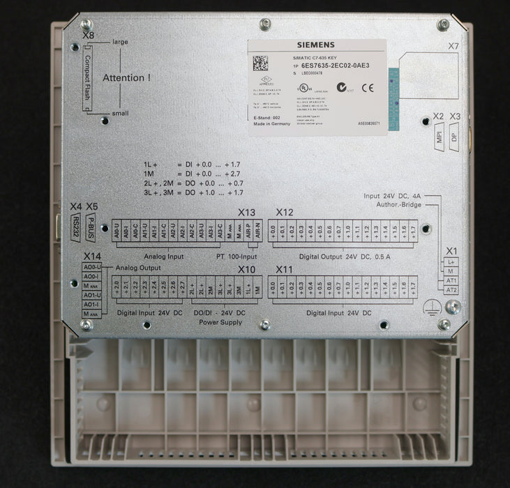 Bild des Artikels SIEMENS-SIMATIC-C7-635-Key-6ES7635-2EC02-0AE3-E-Stand:-002-Input-24VDC-4A
