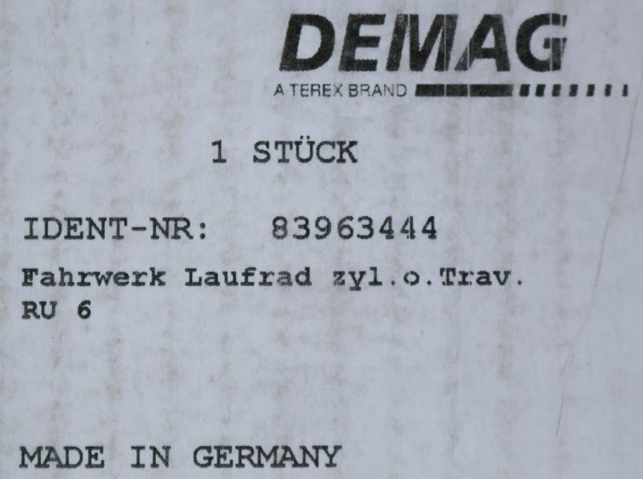 Bild des Artikels DEMAG-Fahrwerk-Laufrad-zyl.-O.-Trav.-RU-6-Id.-Nr.:-83963444-unbenutzt-in-OVP