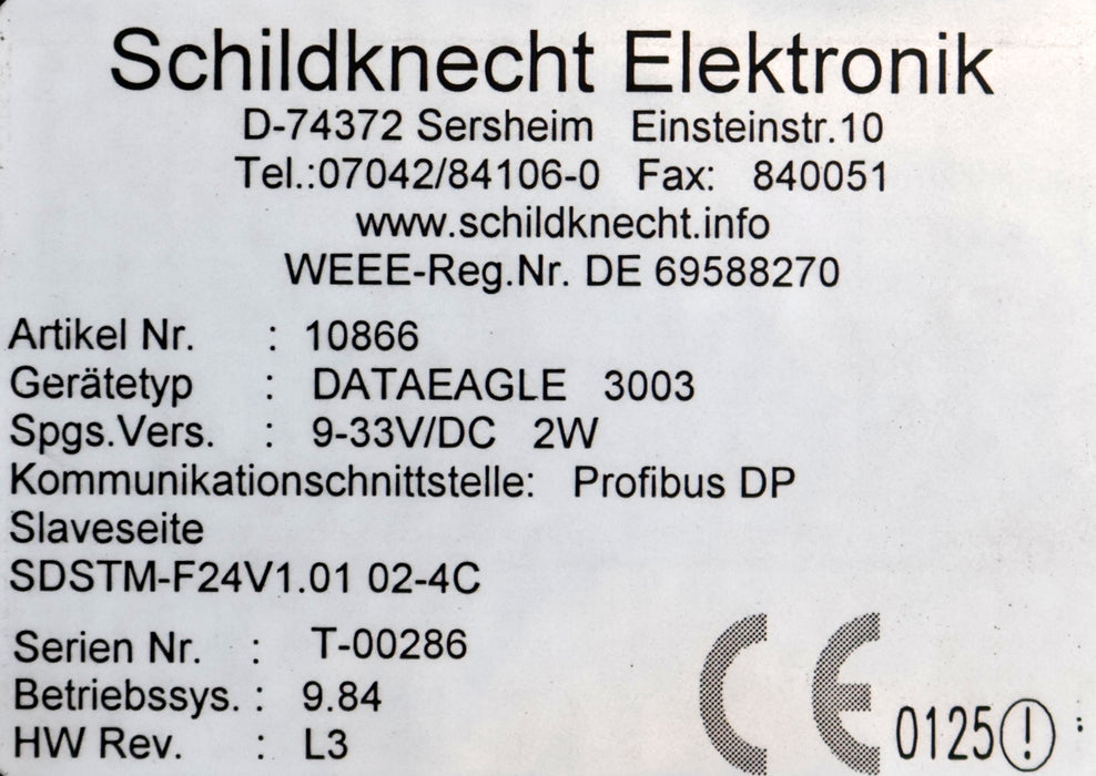 Bild des Artikels SCHILDKNECHT-ELEKTRONIK-Wireless-Profibus-DATAEAGLE-3003-Art.Nr.-10866-9-33VDC
