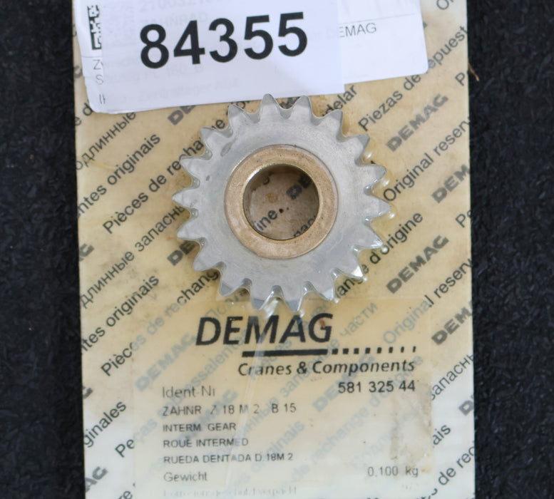 Bild des Artikels DEMAG-Zahnrad-Id.Nr.:-58132544-Z18-M2-B15-für-DMAG-Seilzug-PL-160-unbenutzt