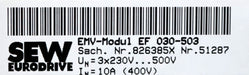 Bild des Artikels SEW-EMV-Modul-EF030-503-Sach.Nr.-826385X-UN:-3x230…500V-10A-gebraucht