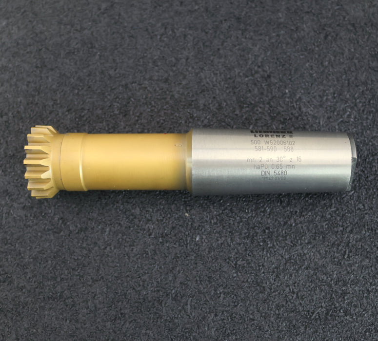 Bild des Artikels LORENZ-Schaftschneidrad-gear-shaper-m=-2mm-30°-EGW-Z=-16-Aufnahme-MK4-Rest-7mm