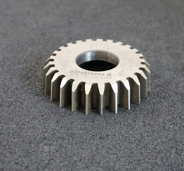Bild des Artikels LORENZ-Scheibenschneidrad-gear-shaper-m=-3-20°-EGW-Zähnezahl=-25