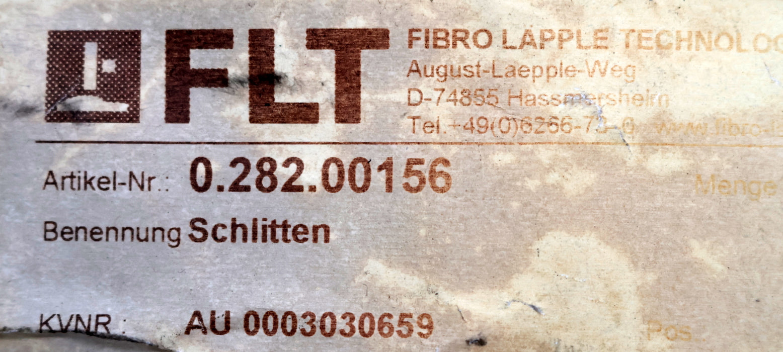 Bild des Artikels FLT-FIBRO-LÄPPLE-Schlitten-A.Nr.-0.282.00156-Maße-57x53x29mm-unbenutzt-in-OVP