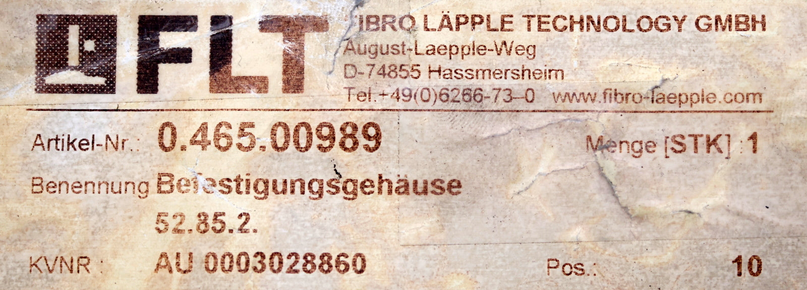 Bild des Artikels FLT-FIBRO-LÄPPLE-Befestigungsgehäuse-A.Nr.-0.465.00989-52.85.2-aus-Aluminium