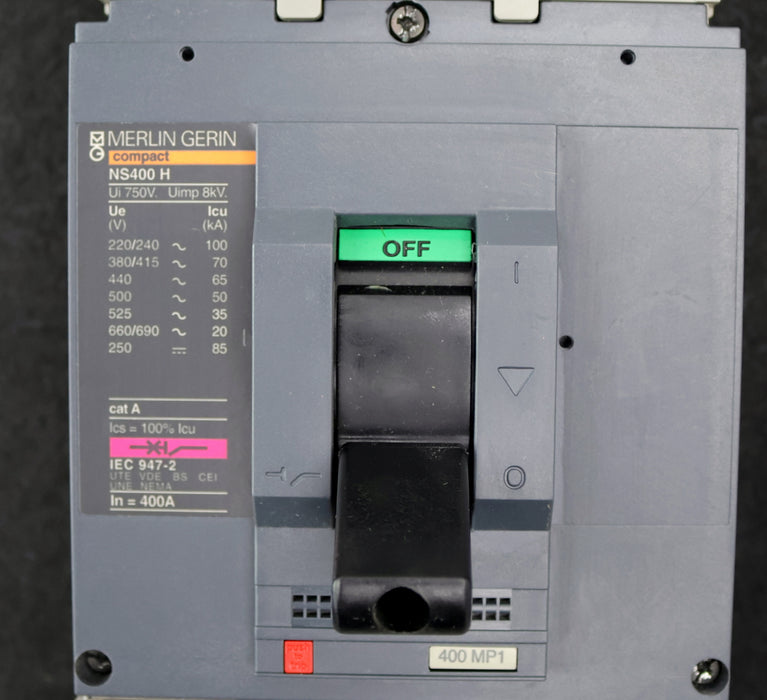 Bild des Artikels MERLIN-GERIN-Leistungsschalter-NS400H-Ui=-750V-Uimp-8kV-In=-400A-gebraucht