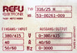 Bild des Artikels REFU-Frequenzumrichter-Typ-316/25-H-Input:-380/415V-40A-50/60Hz-!!-überholt-!!