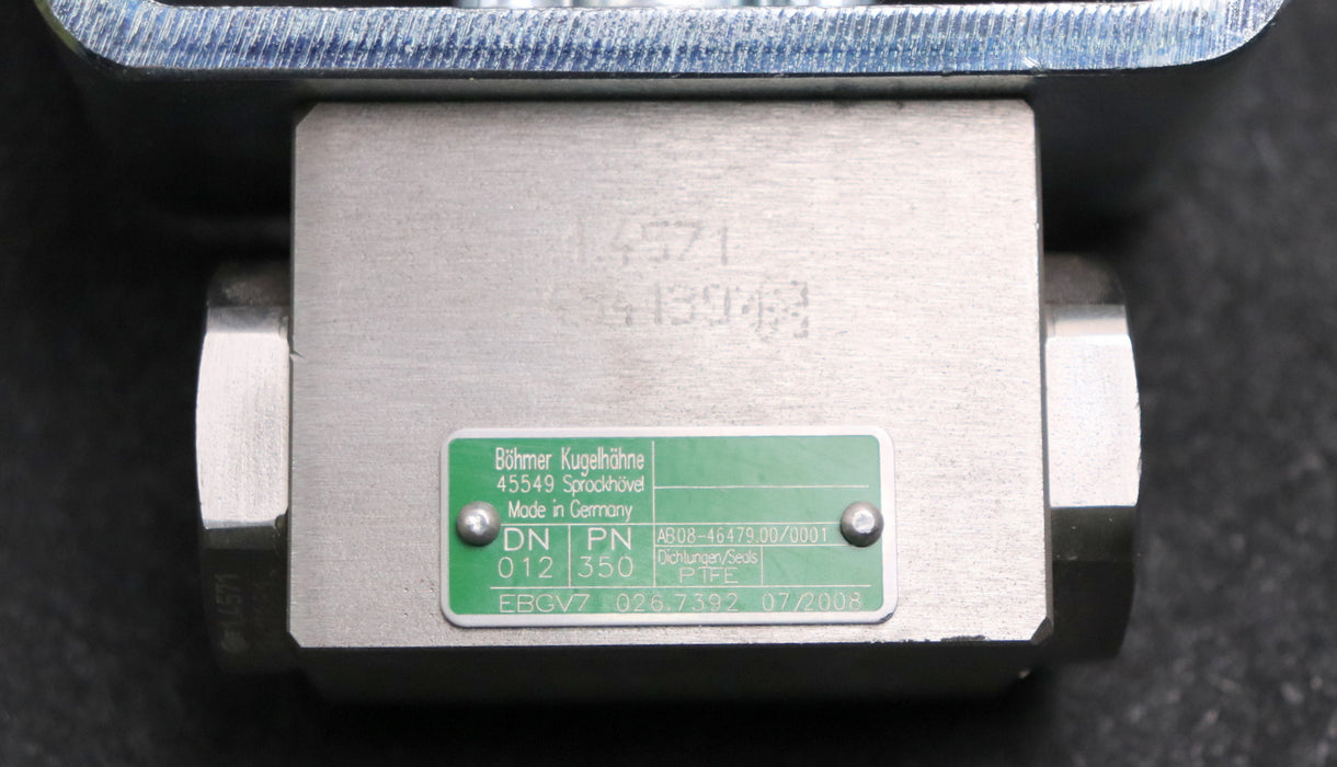 AMG-PESCH Aktuator Typ SAD-BR03 15 Art.Nr. 160790 mit Kugelhahn