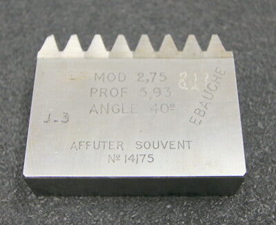 ROLLET PARIS Hobelkamm rack cutter für MAAG-Wälzhobelmaschinen m= 2,75 EGW 20°