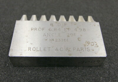 ROLLET PARIS Hobelkamm rack cutter für MAAG-Wälzhobelmaschinen DP 8 EGW 29° Z=8