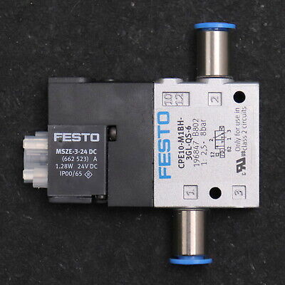 FESTO Magnetventil CPE10-M1BH-3GL-QS-6 Mat.Nr. 196847 2,5-8bar 24VDC 1,28W
