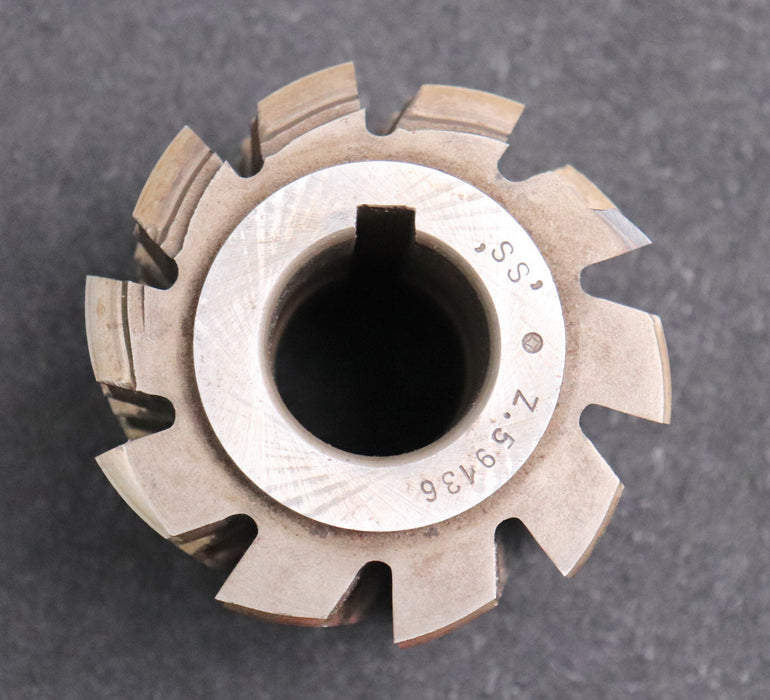 Keilwellenwälzfräser 6 Keile 10,3x40,3x48 mit Höcker Fertigfräser Ø75x66xØ27mm