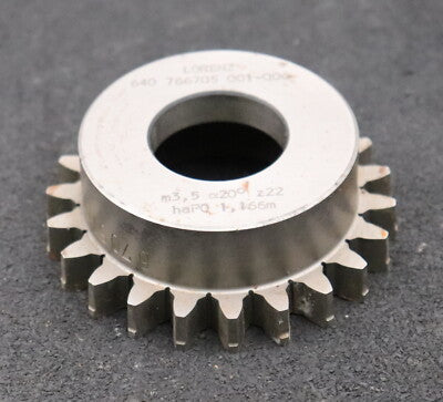 LORENZ Glockenschneidrad m= 3,5mm EGW 20° Z= 22 haP0= 1,166m Ø86x30xØ1 1/4"