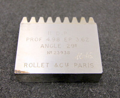 ROLLET PARIS Hobelkamm rack cutter für MAAG-Wälzhobelmaschinen DP 11 EGW 29° Z=9