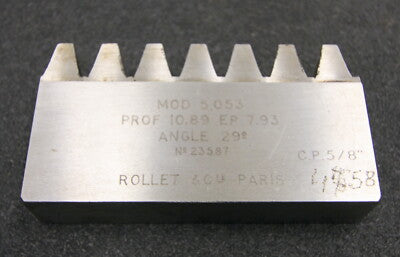 ROLLET PARIS Hobelkamm rack cutter für MAAG-Wälzhobelmaschinen m= 5,053 EGW 29°