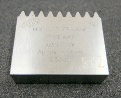 DELTAL Hobelkamm rack cutter für MAAG-Wälzhobelmaschinen m= 2,25 EGW 20° 64x20mm