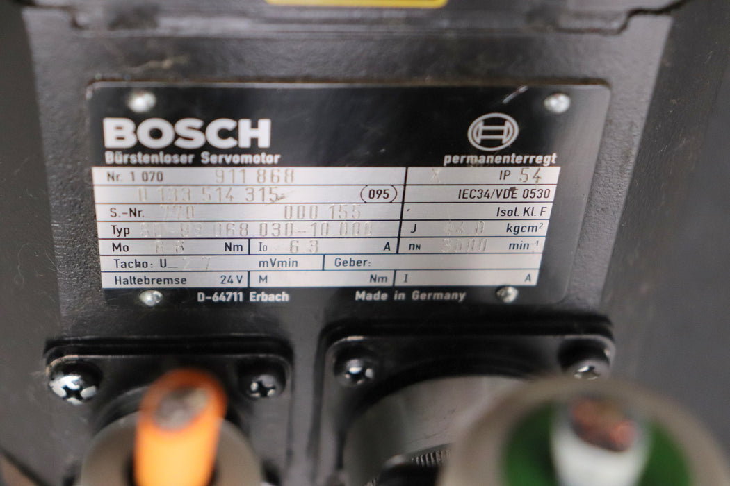 BOSCH Bürstenloser Servomotor SD-B3.068.030-10.000 6,8Nm I0= 6,3A J= 44kgcm²