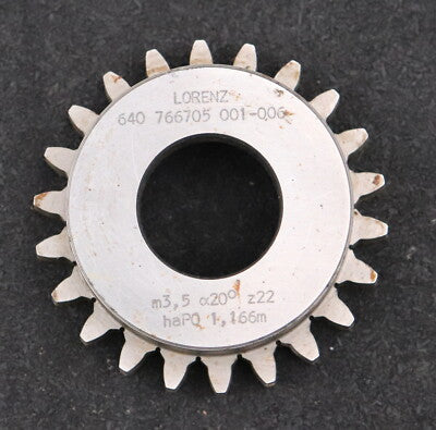 LORENZ Glockenschneidrad m= 3,5mm EGW 20° Z= 22 haP0= 1,166m Ø86x30xØ1 1/4"