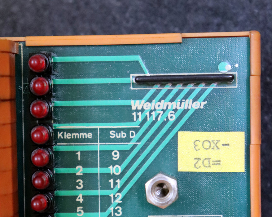 WEIDMÜLLER 2 Stück Steckplatz 11117.6 24 Klemmen gebraucht