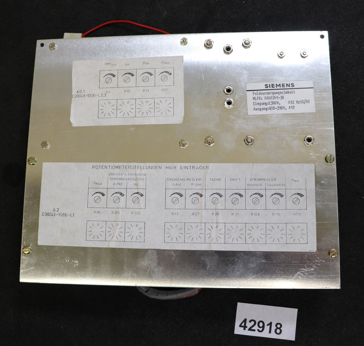 SIEMENS SINUMERIK Feldversorgungseinheit 6RA8261-3B unbenutzt