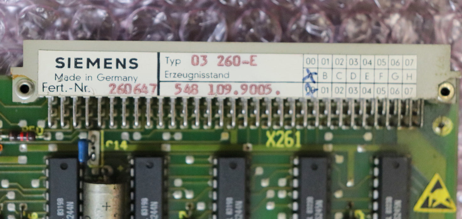 SIEMENS SIMATIC EPROM Karte 03260 / 3260-E 548109.9005.00 Entwickungszustand A