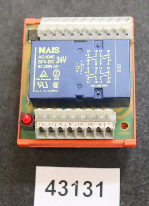 WAGO Relay Board Modul DIN Rail Mount 139-288 mit 18 Ports mit NAIS AG1042