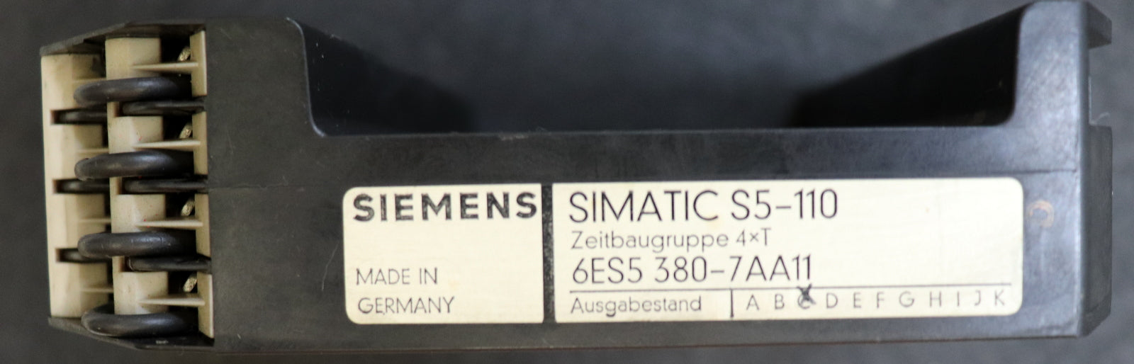 SIEMENS SIMATIC S5-110 Zeitbaugruppe 4xT 6ES5380-7AA11 E-Stand C gebraucht - ok