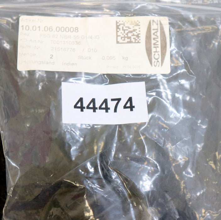 SCHMALZ 2 Stück Balgsauggreifer FSG 62 NBR-55 G1/4-IG Artikelnr. 10.01.06.00008