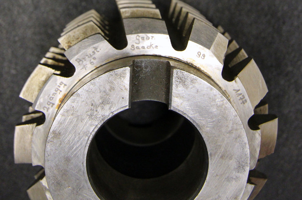 SAACKE Vollstahlwälzfräser gear hob m = 4mm 20° EGW Ø100x90xØ40mm mit Quernut